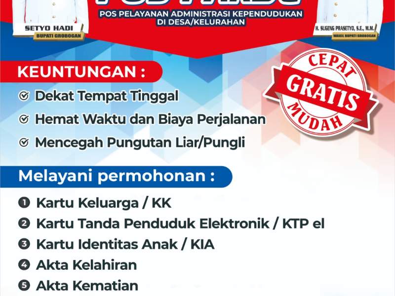 Pos Pelayanan Adminduk Di Desa/Kelurahan (POS PAKDE)